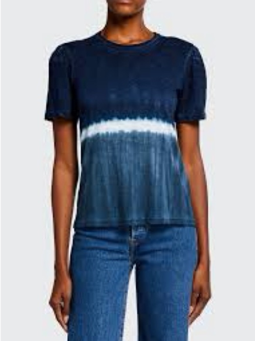 Veronica Beard Callipe Tie-Dye Pima Cotton Tee Small